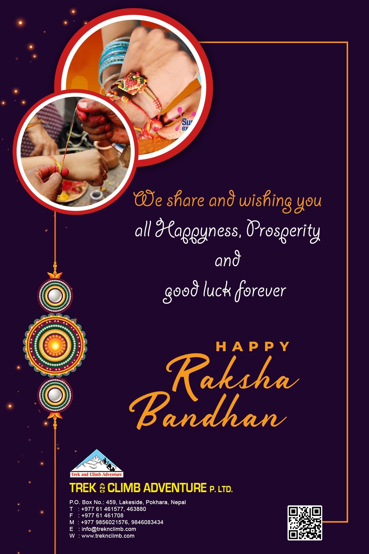 Raksha Bandhan is celebrate on the fullmoon day of the Nepali calendar